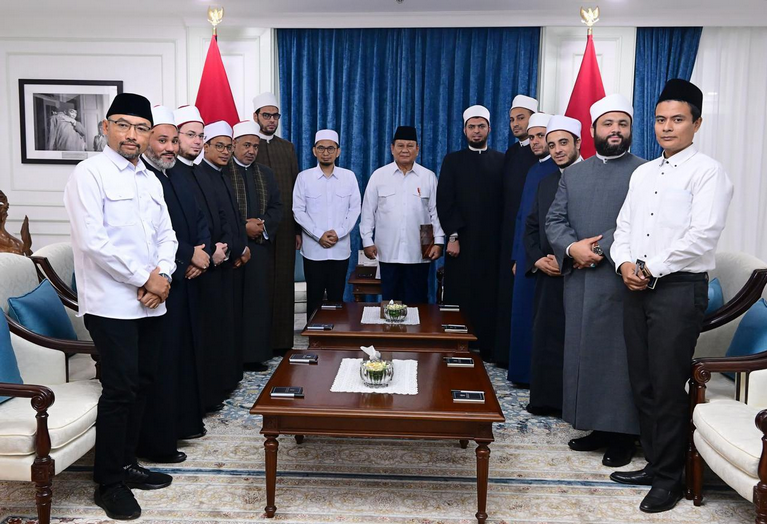 Presiden Prabowo Sambut Ustaz Adi Hidayat Dan Delegasi Universitas AlAzhar Kairo